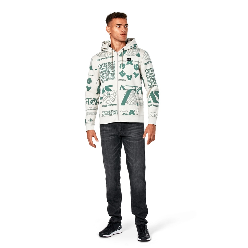 Mikina Alpinestars Determinant Hoodie biela offwhite