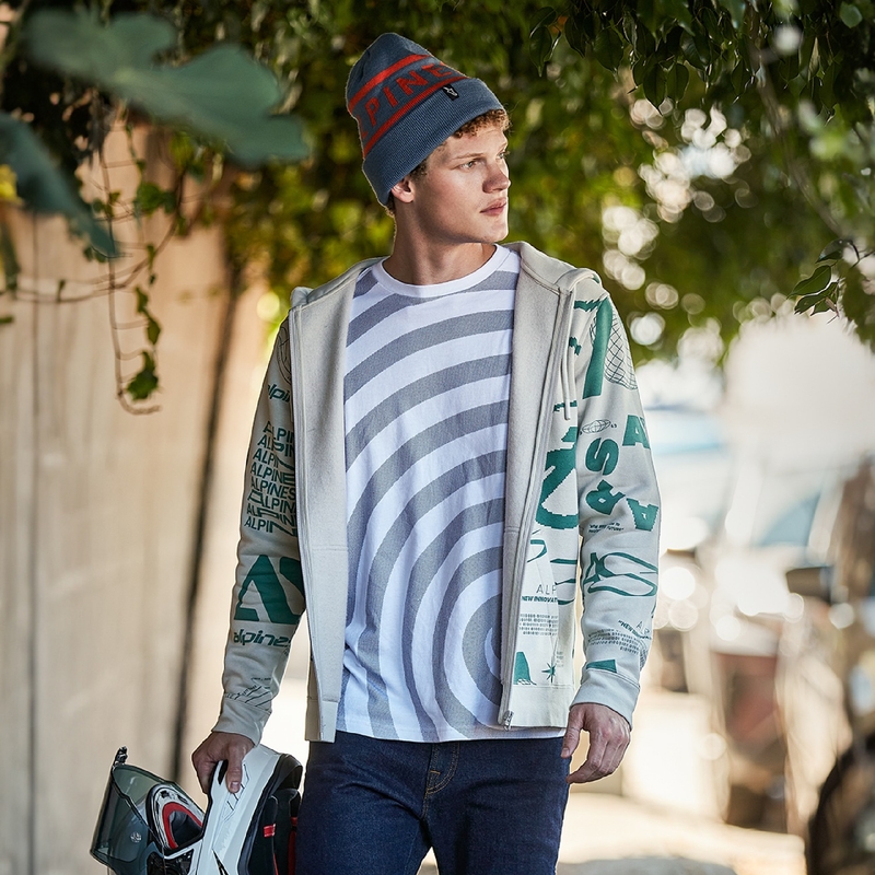 Mikina Alpinestars Determinant Hoodie biela offwhite