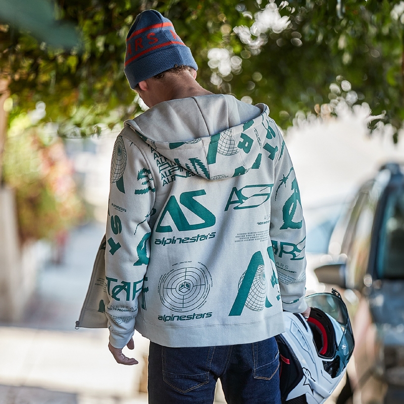 Mikina Alpinestars Determinant Hoodie biela offwhite