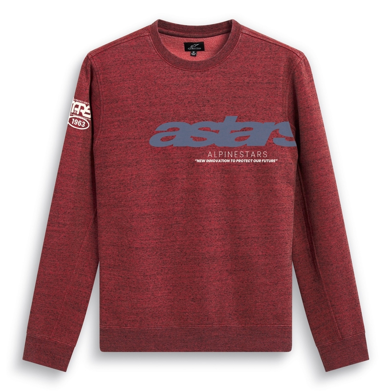 Mikina Alpinestars Episode Crew Fleece tmavo červená