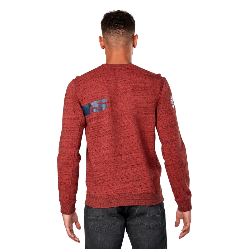 Mikina Alpinestars Episode Crew Fleece tmavo červená