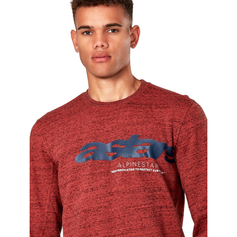 Mikina Alpinestars Episode Crew Fleece tmavo červená