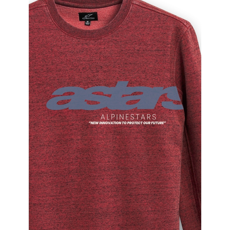 Mikina Alpinestars Episode Crew Fleece tmavo červená