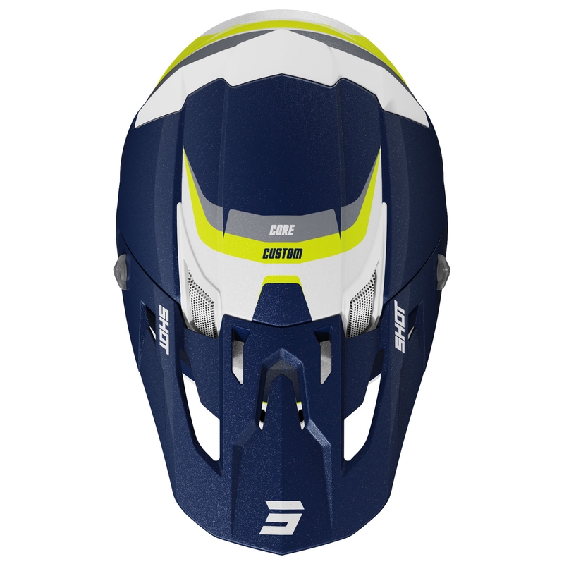 Motokrosová prilba Shot Core Custom modro-perlová