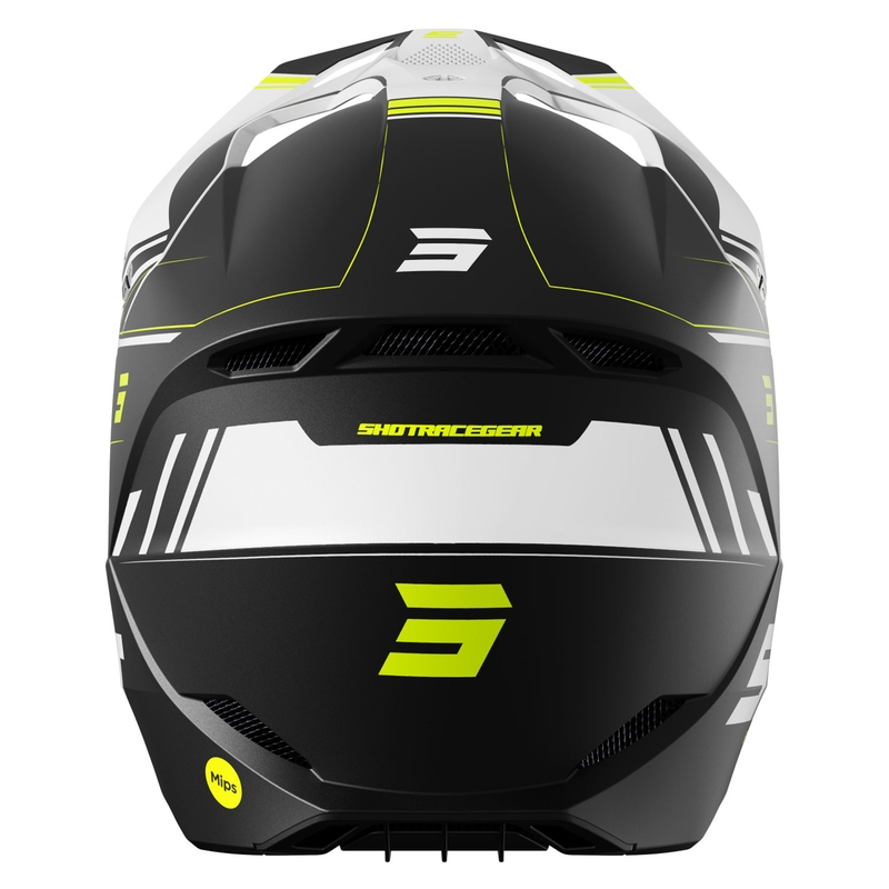 Motokrosová prilba Shot Race Sprint čierno-bielo-fluo žltá