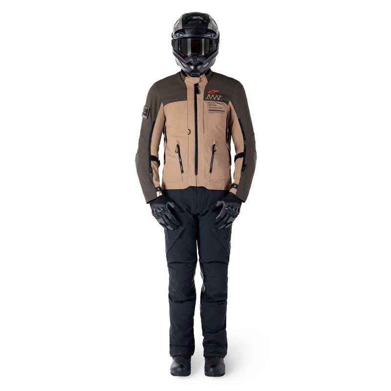 Bunda na motorku Alpinestars AMT-8 Stretch Drystar XF hnedo-khaki