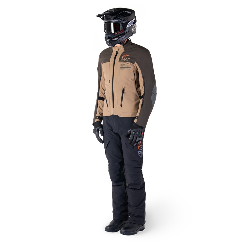 Bunda na motorku Alpinestars AMT-8 Stretch Drystar XF hnedo-khaki