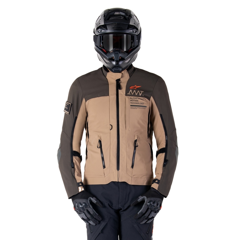 Bunda na motorku Alpinestars AMT-8 Stretch Drystar XF hnedo-khaki