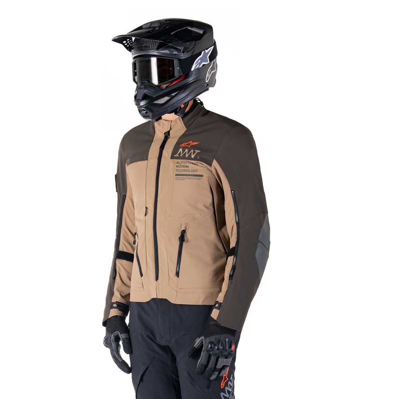 Bunda na motorku Alpinestars AMT-8 Stretch Drystar XF hnedo-khaki