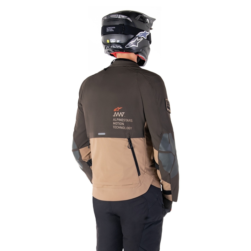 Bunda na motorku Alpinestars AMT-8 Stretch Drystar XF hnedo-khaki