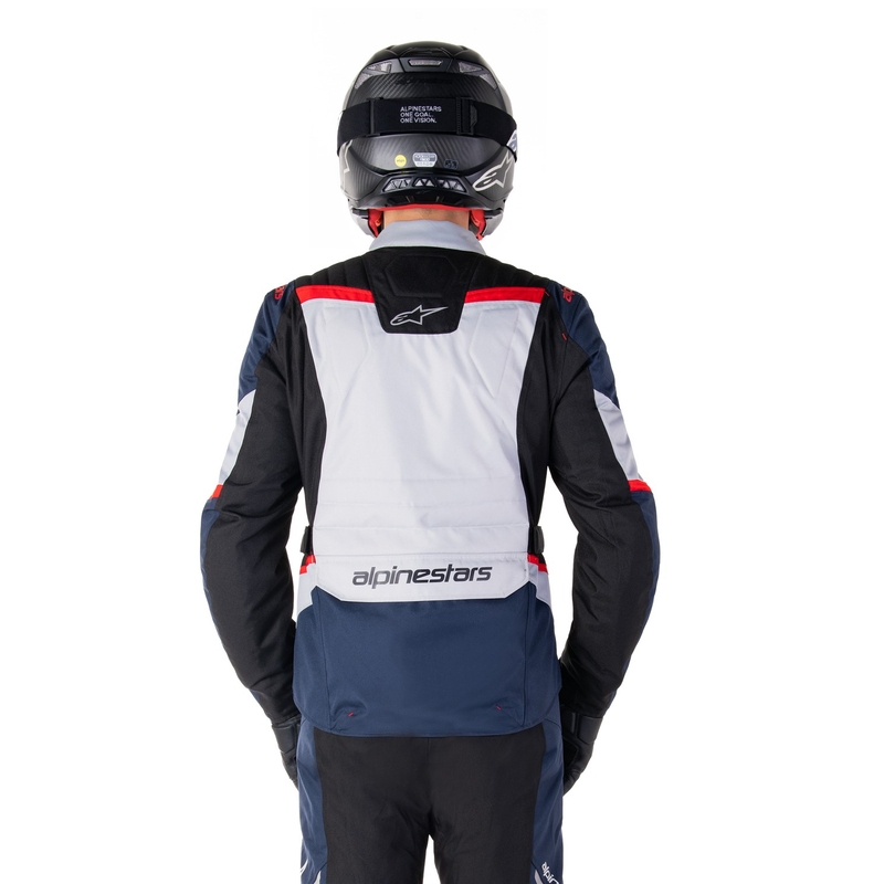 Bunda na motorku Alpinestars ST-1 Waterproof tmavo modro-čierno-červená