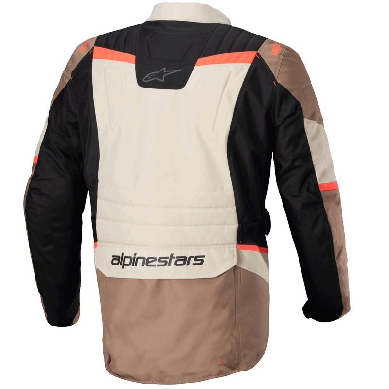 Bunda na motorku Alpinestars ST-1 Waterproof khaki-pieskovo-čierno-fluo červená