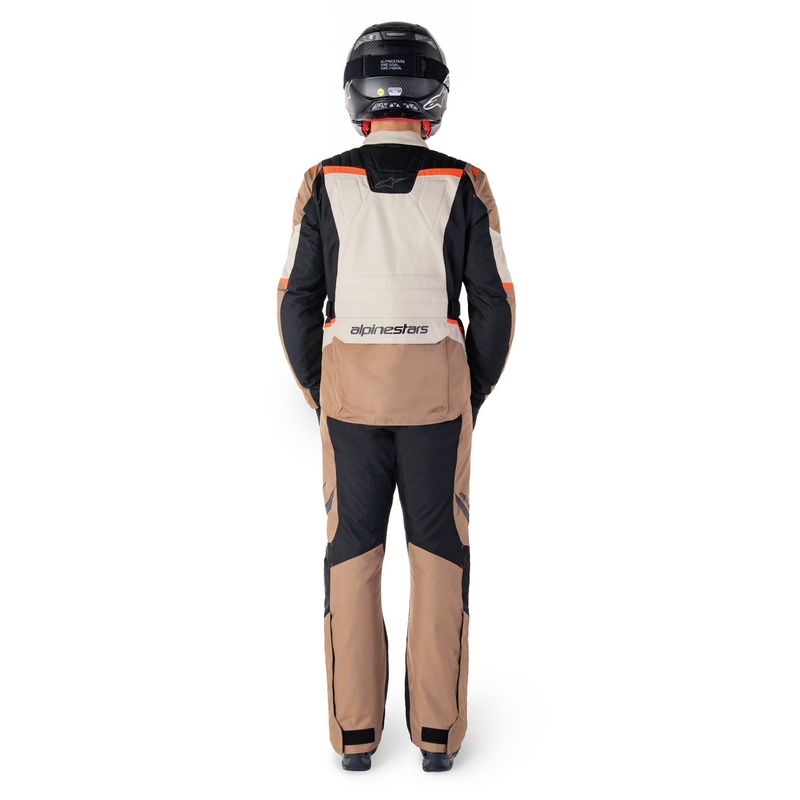 Bunda na motorku Alpinestars ST-1 Waterproof khaki-pieskovo-čierno-fluo červená