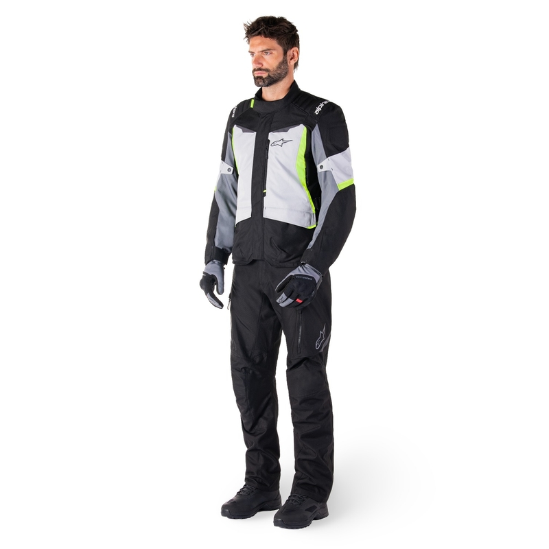 Bunda na motorku Alpinestars ST-1 Waterproof šedo-čierno-fluo žltá