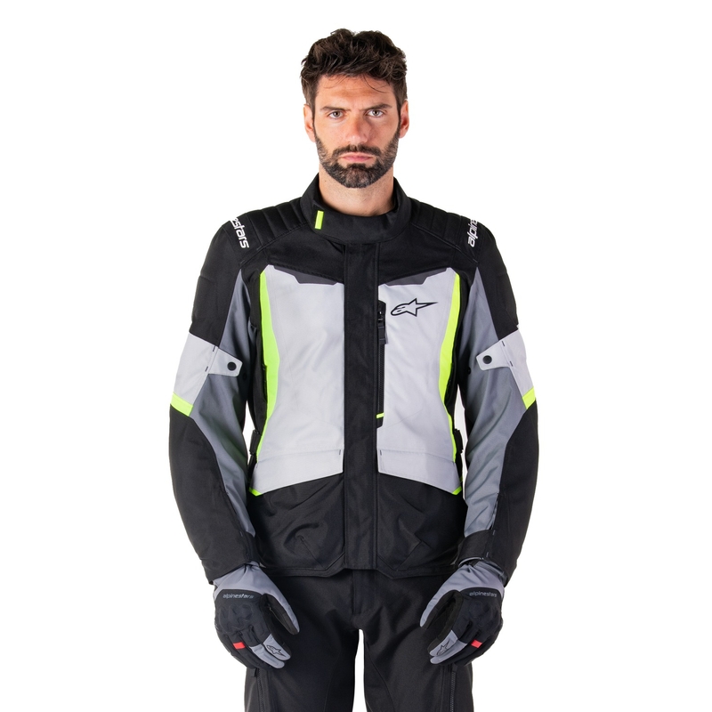 Bunda na motorku Alpinestars ST-1 Waterproof šedo-čierno-fluo žltá
