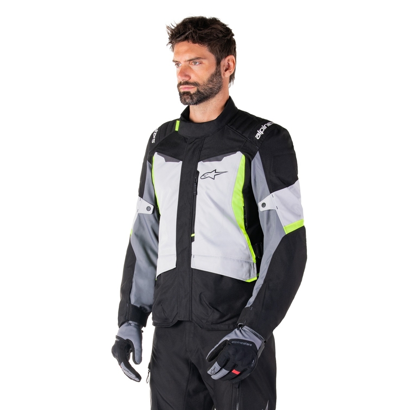 Bunda na motorku Alpinestars ST-1 Waterproof šedo-čierno-fluo žltá