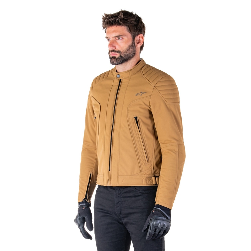 Bunda na motorku Alpinestars Clayton Water Resistant svetlo hnedá