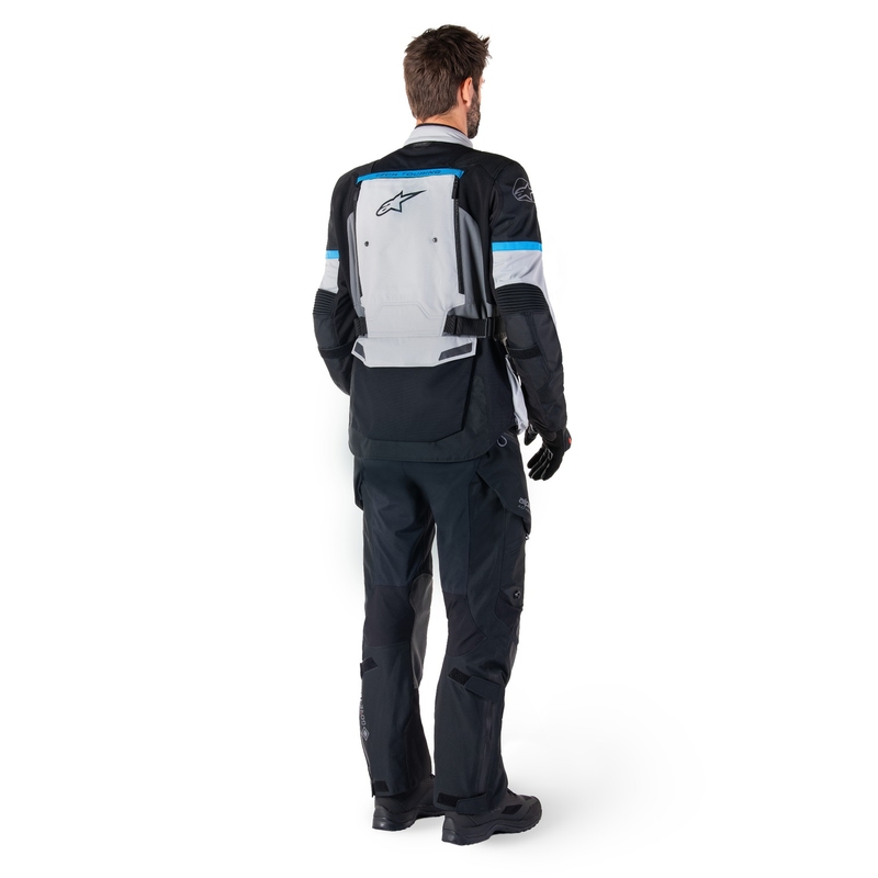 Bunda na motorku Alpinestars Bogota PRO Drystar šedo-čierno-modrá