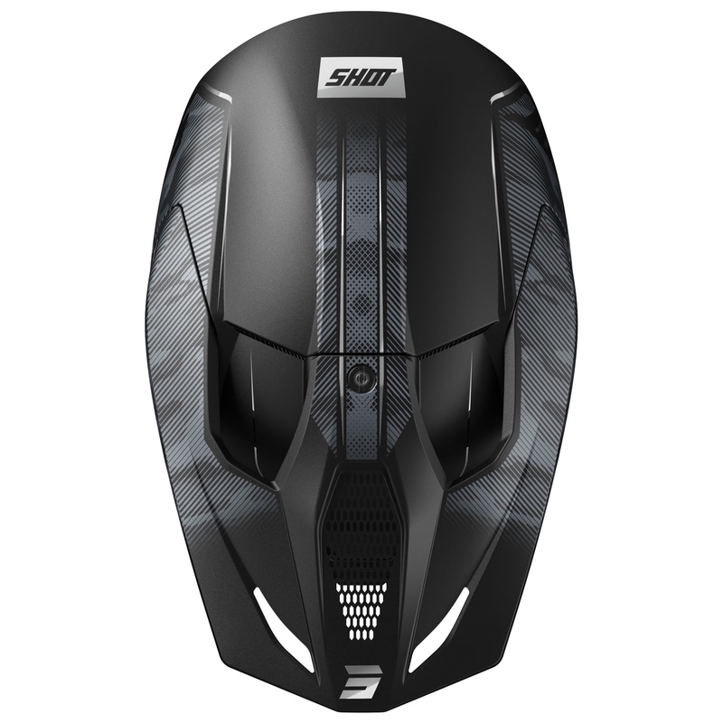 Motokrosová prilba Shot Camo Tactic matná čierno-sivá