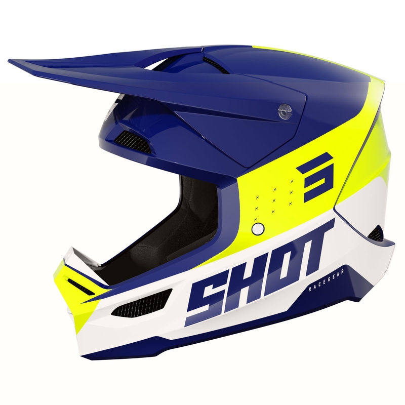 Motokrosová prilba Shot Furious League modro-fluo žltá