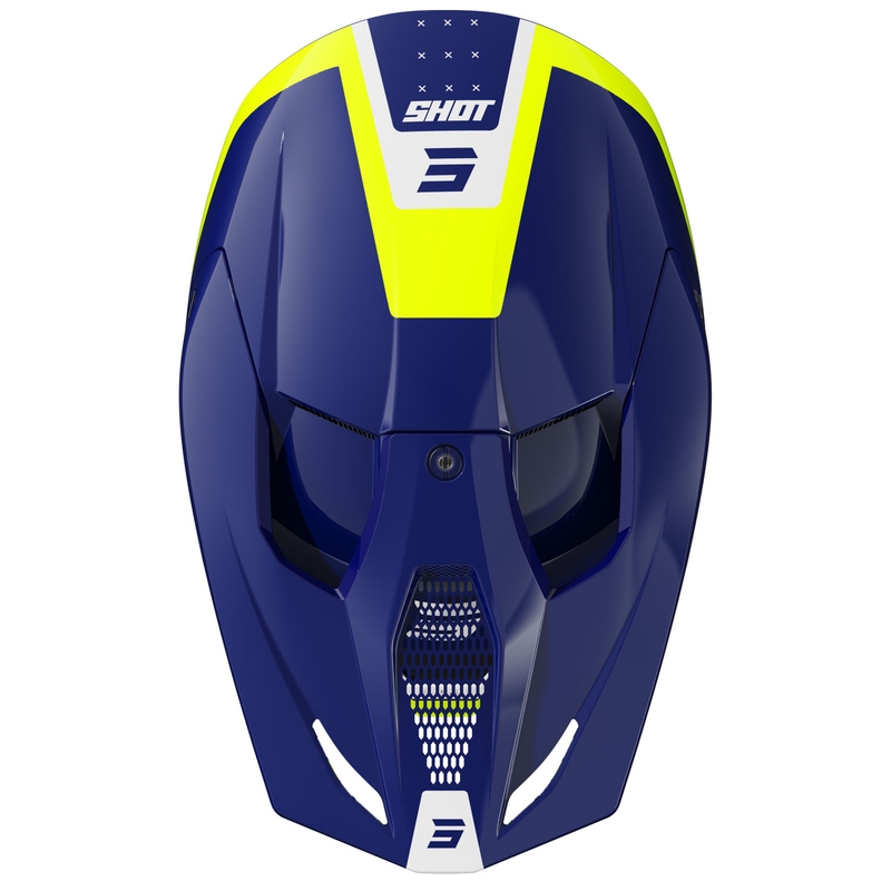 Motokrosová prilba Shot Furious League modro-fluo žltá