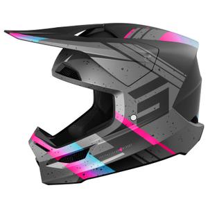 Motokrosová prilba Shot Furious Mirage modro-ružová