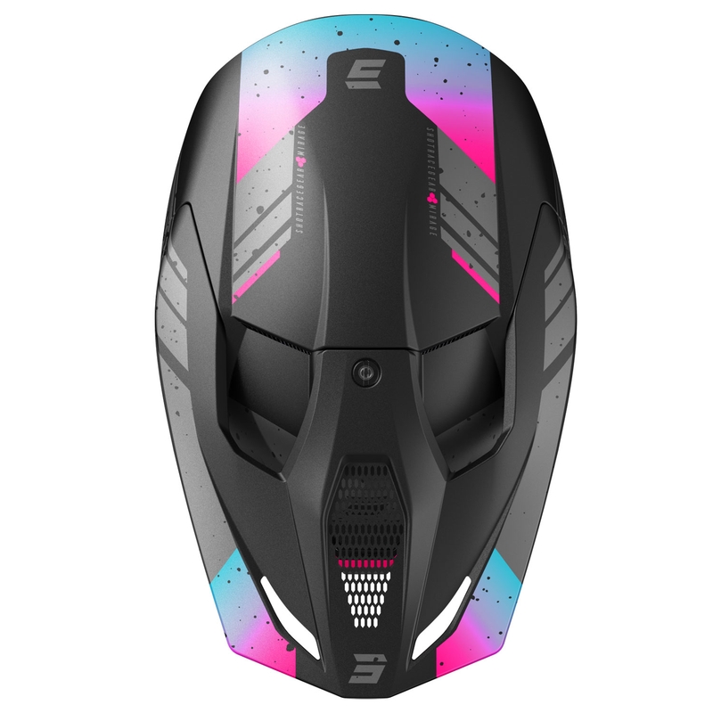 Motokrosová prilba Shot Furious Mirage modro-ružová