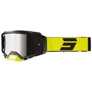 Motokrosové okuliare Shot Core fluo žlté s iridiovým plexi