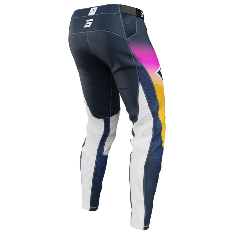 Motokrosové nohavice Shot Aerolite Ultra modro-oranžovo-ružové