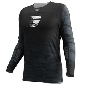 Motokrosový dres Shot Contact Tactic čierno-sivý