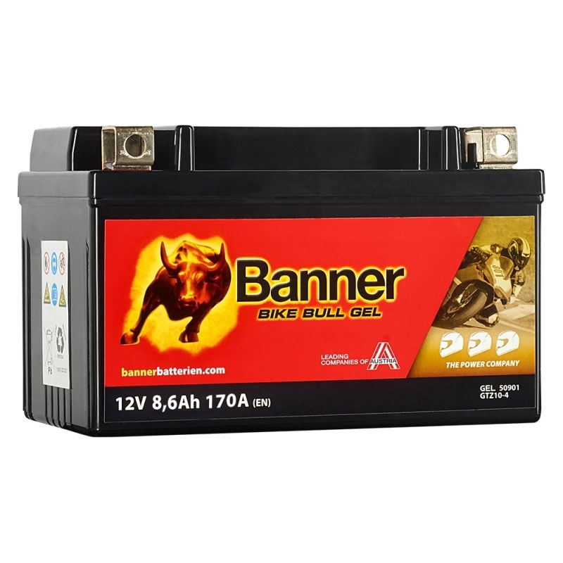 Gélová motobatéria Banner Bike Bull GEL 509 01/BGTZ10-S - GTZ10-S 12 V, 8,6 Ah, 170 A