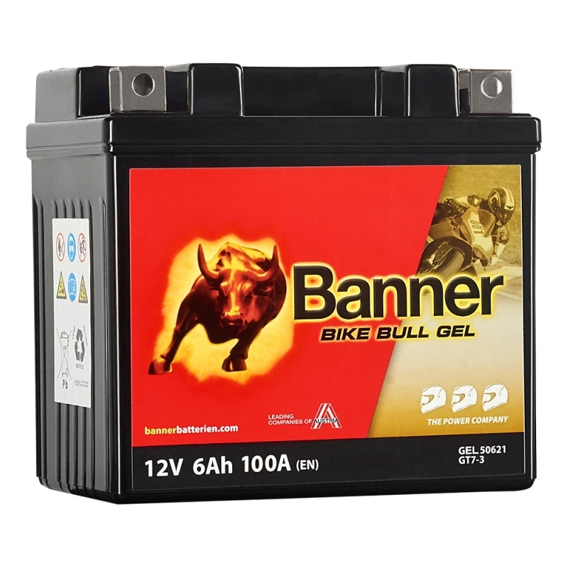 Gélová motobatéria Banner Bike Bull GEL 506 21/BGTZ7-S - GTZ7-S 12 V, 6 Ah, 100 A