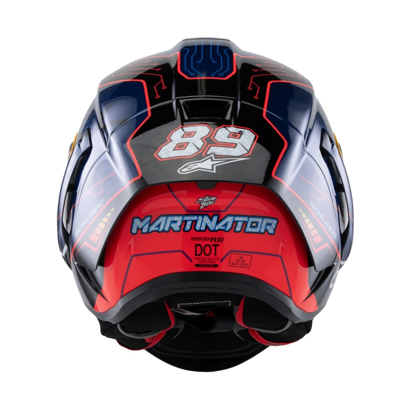 Integrálna prilba na motorku Alpinestars Supertech R-10 limitovaná edícia Martinator Jorge Martin modro-fialovo-červeno-žltá