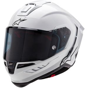 Integrálna helma na motorku Alpinestars Supertech R-10 Solid carbon biela matná