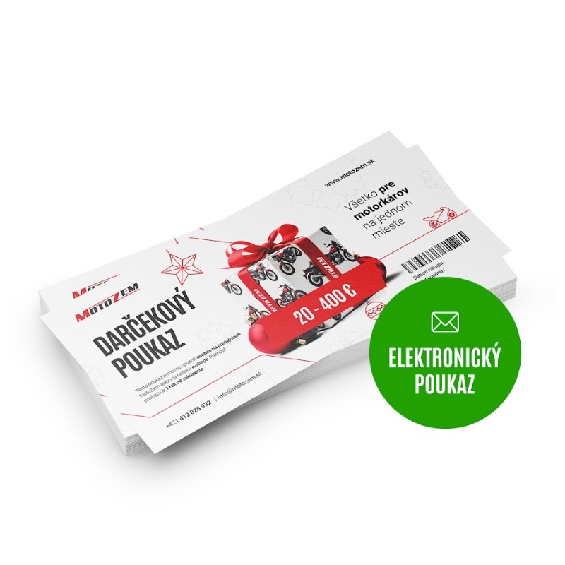 Elektronický darčekový poukaz MotoZem