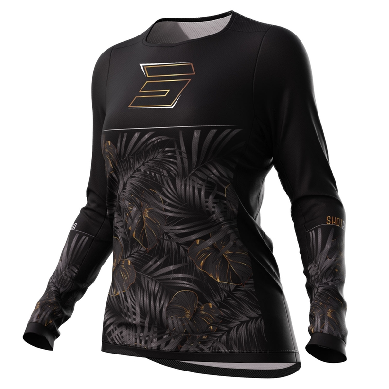 Dámsky motokrosový dres Shot Contact Respect čierno-zlatý