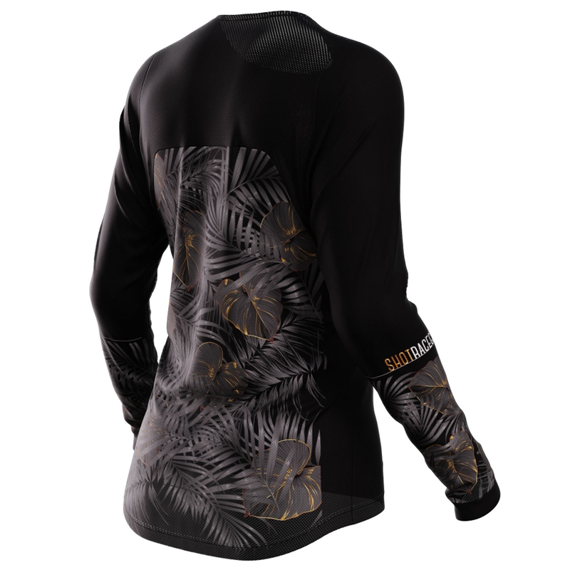 Dámsky motokrosový dres Shot Contact Respect čierno-zlatý