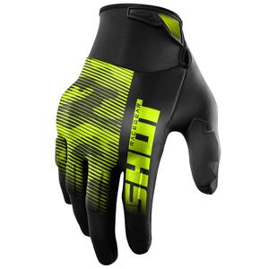Motokrosové rukavice Shot Drift Tactic fluo žlté
