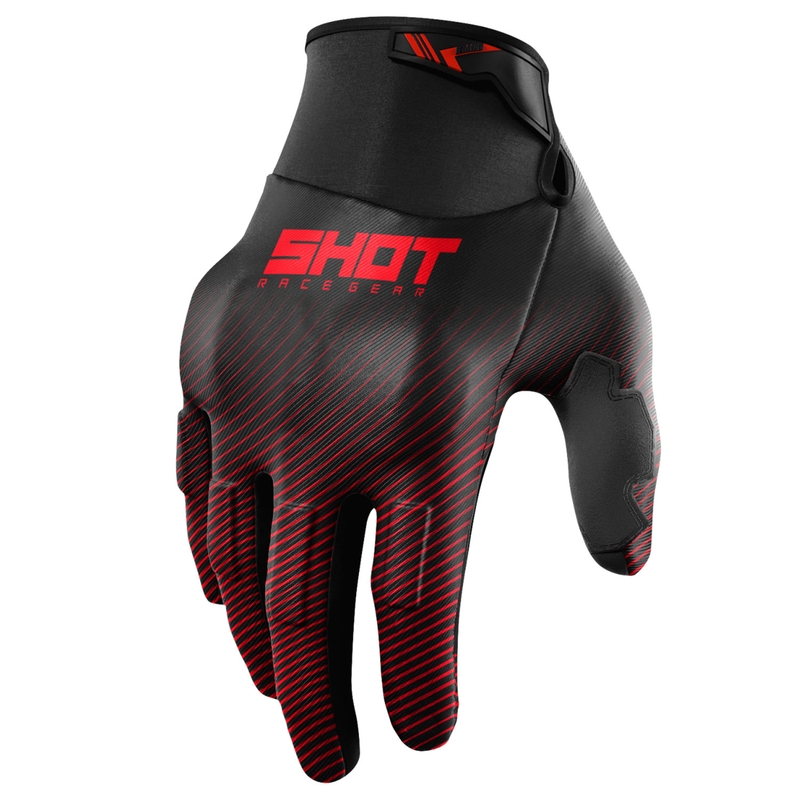 Motokrosové rukavice Shot Drift Rim červené