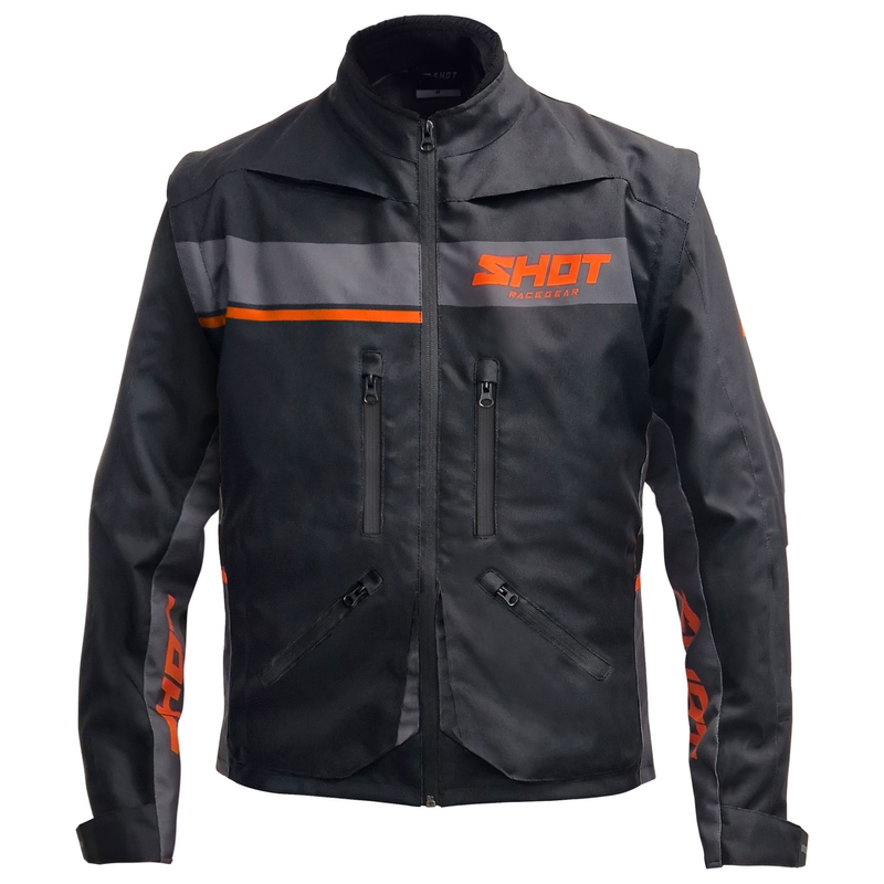 Bunda na motocykel Shot Contact Assault 2.0 čierno-oranžová