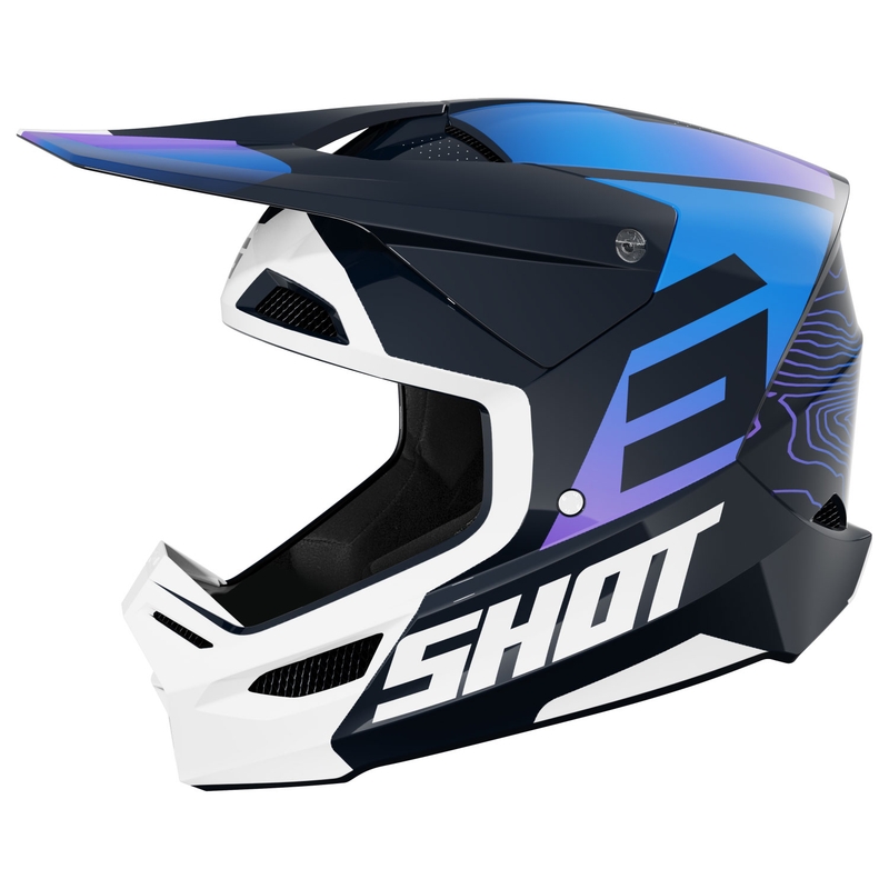 Detská motokrosová prilba Shot Furious Apex modrá