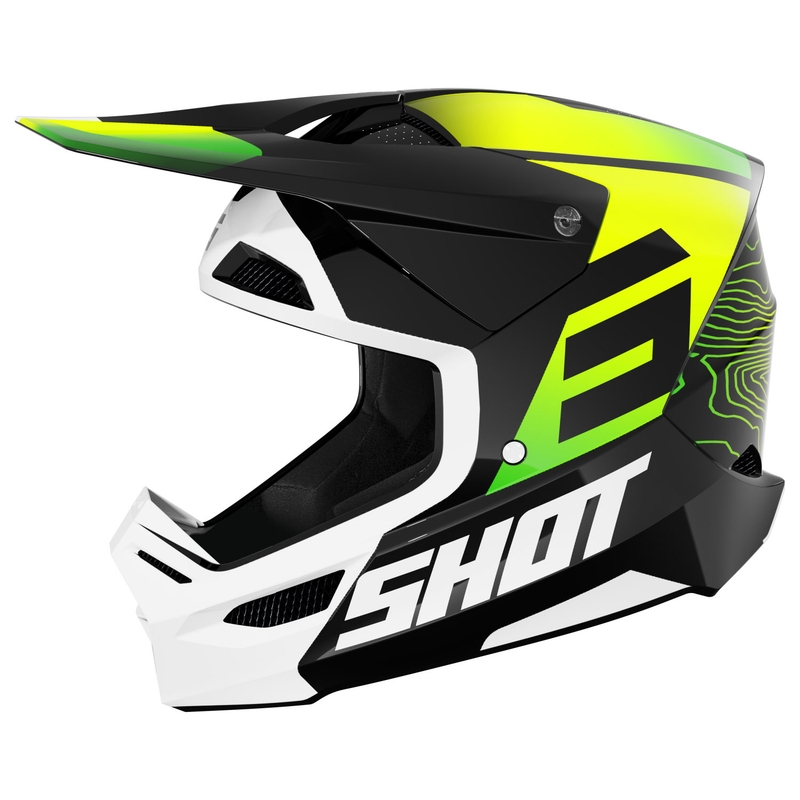 Detská motokrosová prilba Shot Furious Apex fluorescenčno žltá