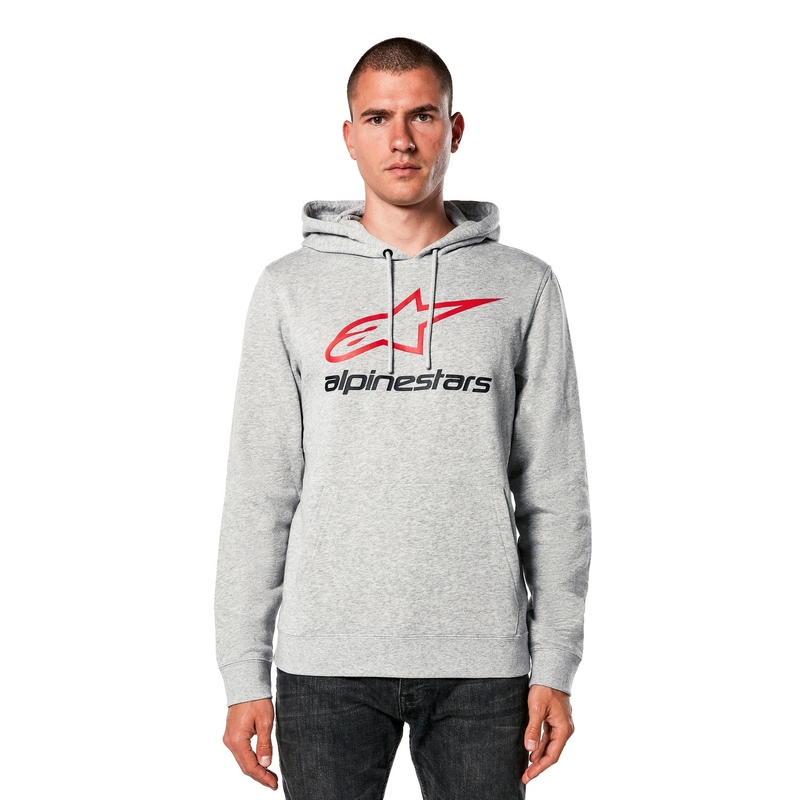 Mikina Alpinestars Always 2.0 šedo-červeno-čierna