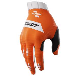 Detské motokrosové rukavice Shot Race oranžové