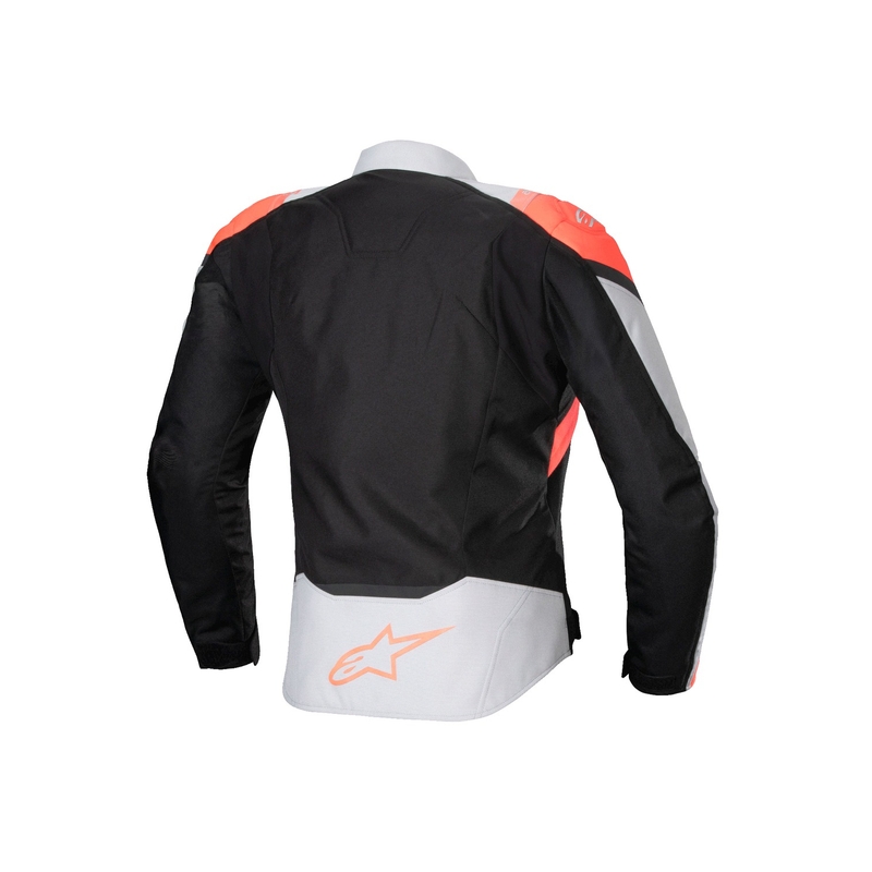 Dámska bunda na motorku Alpinestars Stella T-Jaws 4 Waterproof čierno-šedo-fluo červená