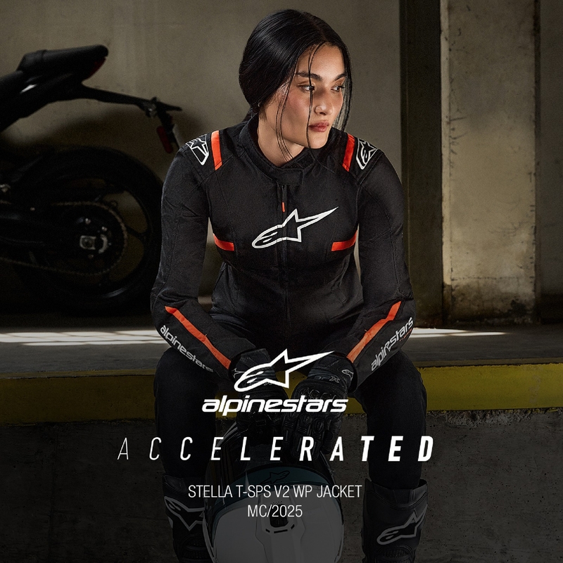 Dámska bunda na motorku Alpinestars Stella T-SPS 2 Waterproof čierno-bielo-fluo červená
