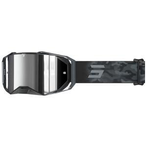 Motokrosové okuliare Shot Lite Patrol sivé so strieborným irídiovým plexi