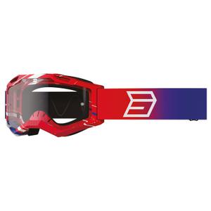 Detské motokrosové okuliare Shot Rocket Kid 2.0 drop patriot s čírym plexi