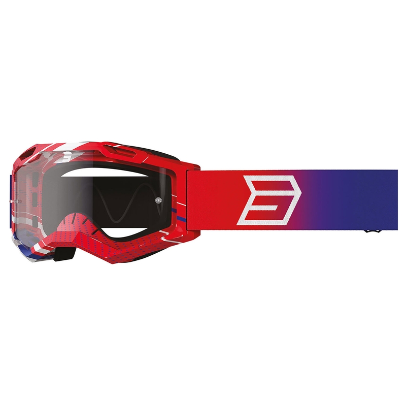 Detské motokrosové okuliare Shot Rocket Kid 2.0 drop patriot s čírym plexi