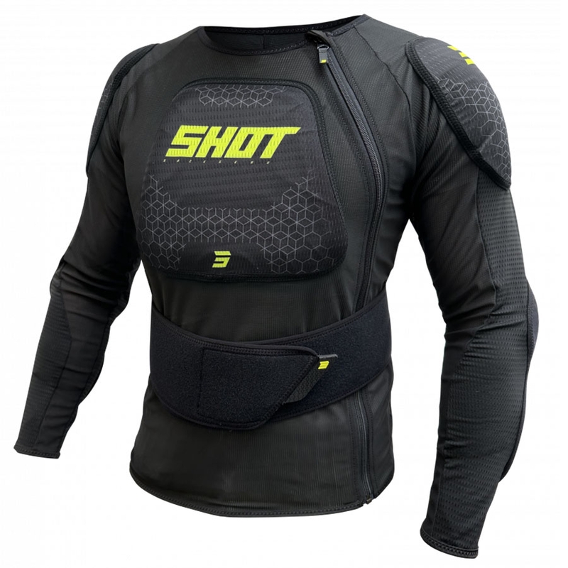 Detský chránič tela Shot Airlight čierno-fluo žltý